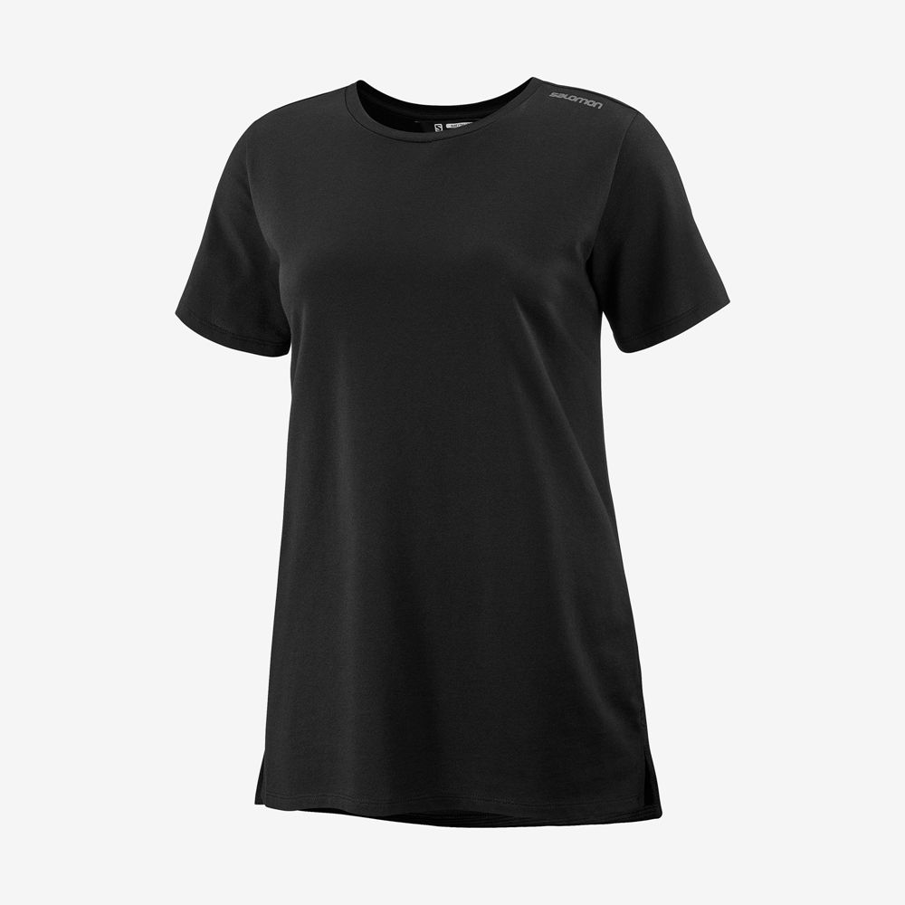 Camisetas Salomon Mujer Negras - Salomon Argentina OUTLIFE LAYERING W,807519-CGO